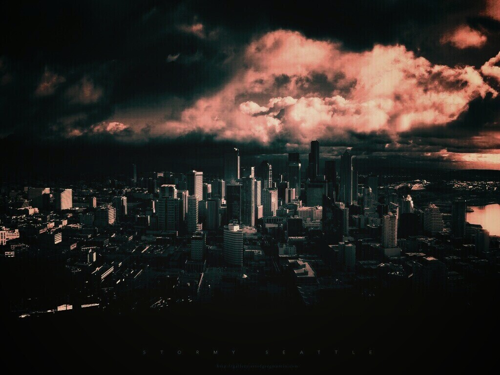 Штормовой Сиэтл обои