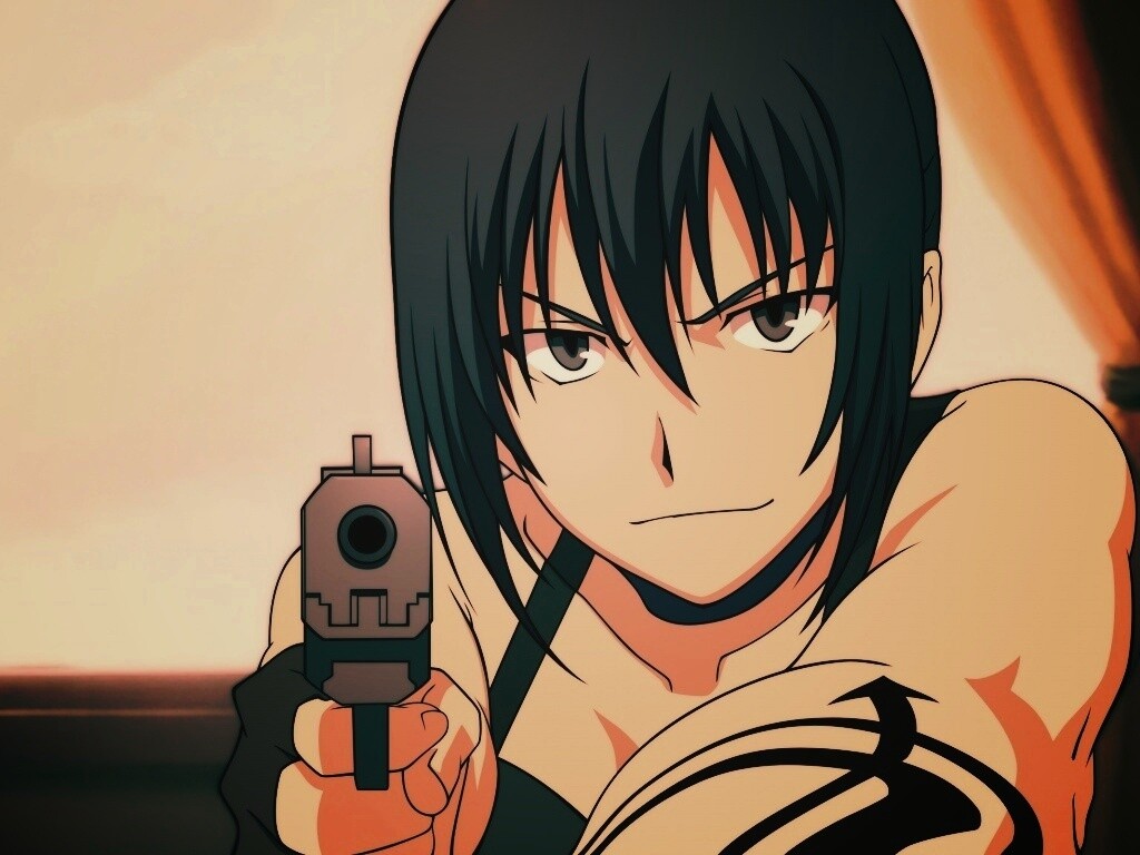 Девушка с пистолетом обои