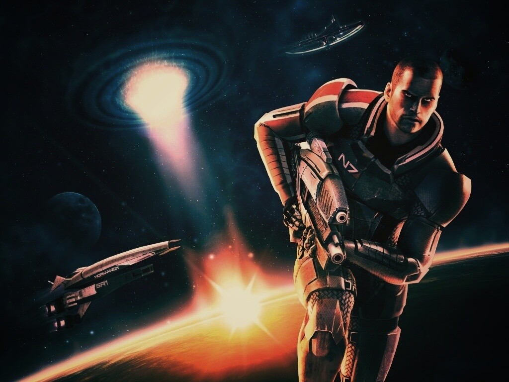 Шепард из вселенной Mass Effect обои