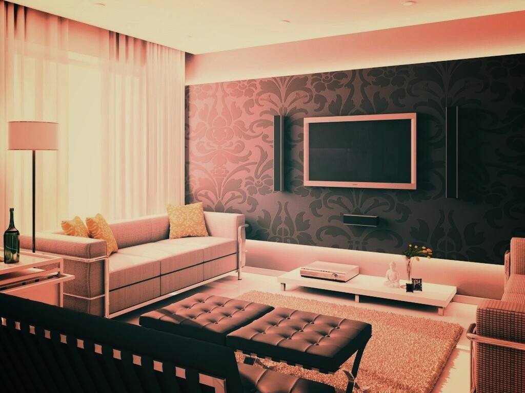 Современная комната обои