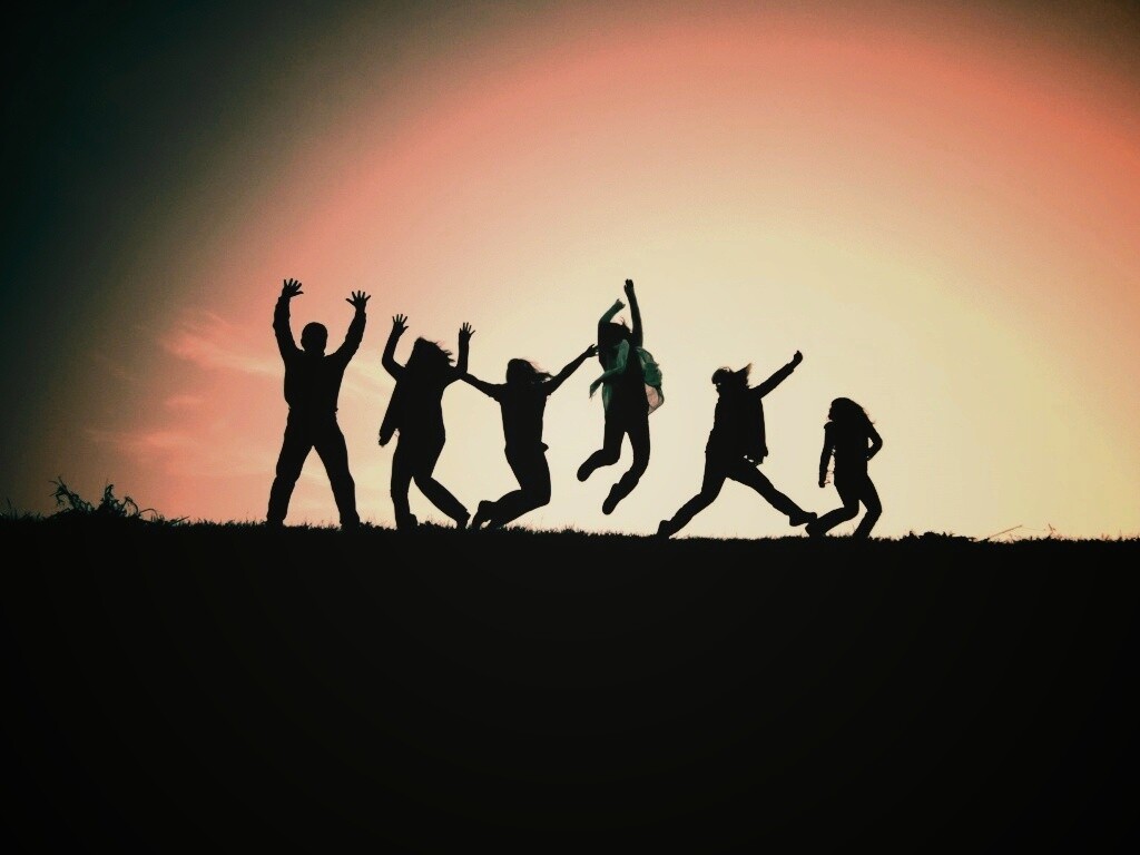 Силуэты людей обои