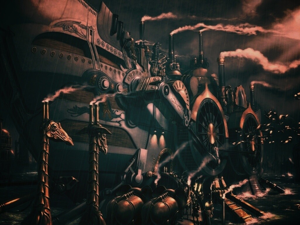 Ноев ковчег в стиле стимпанк обои