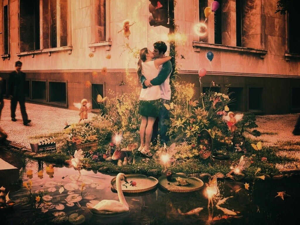 Волшебный поцелуй обои