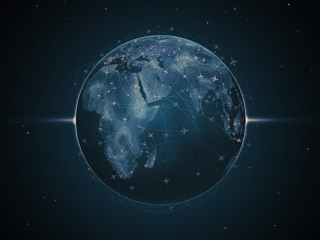 Маршруты самолетов обои