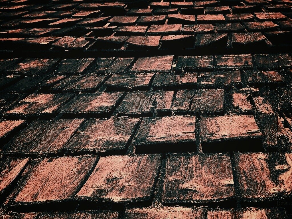 Деревянная крыша обои