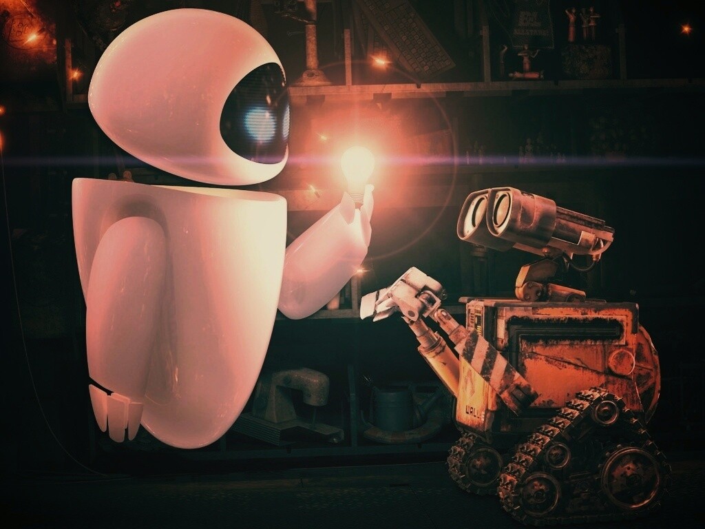 WALL-E и Ева обои