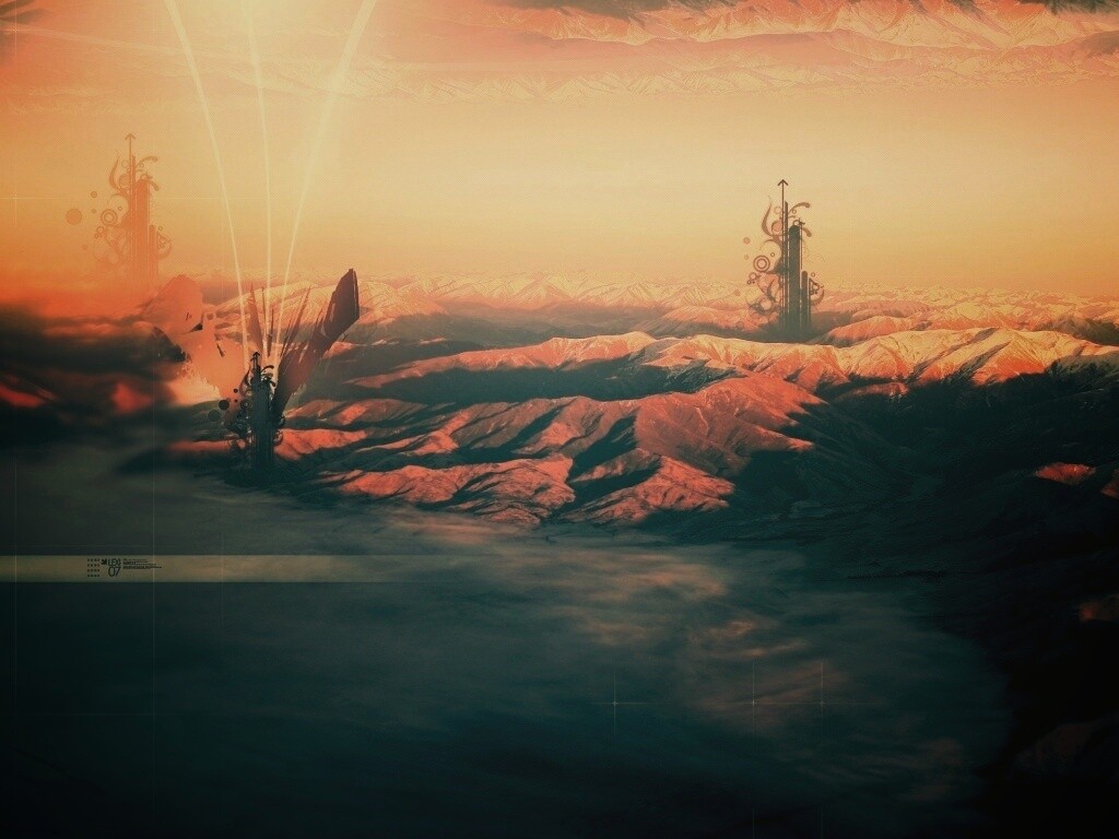 Горная абстракция обои