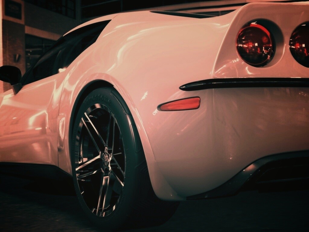 Белый Корвет обои