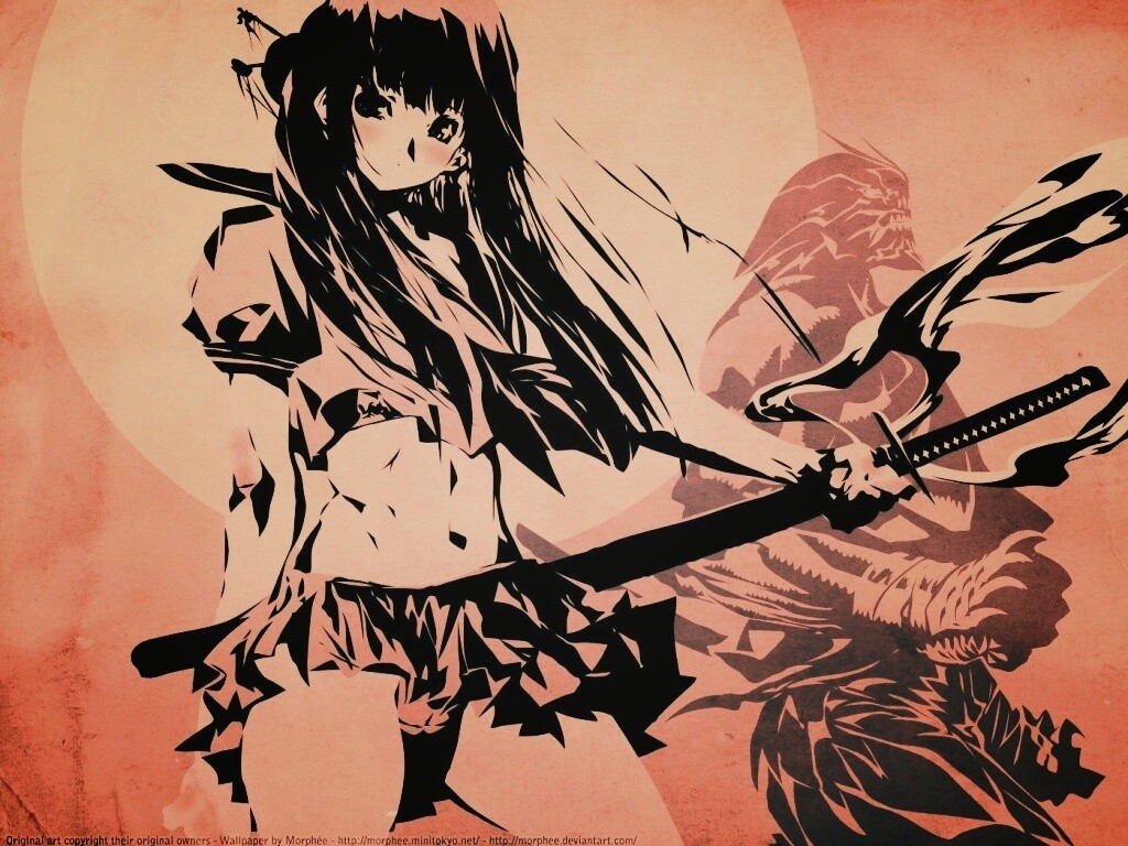 Девушка с мечом обои