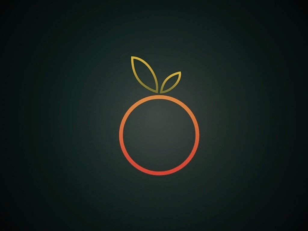 Стилизованная апельсинка обои