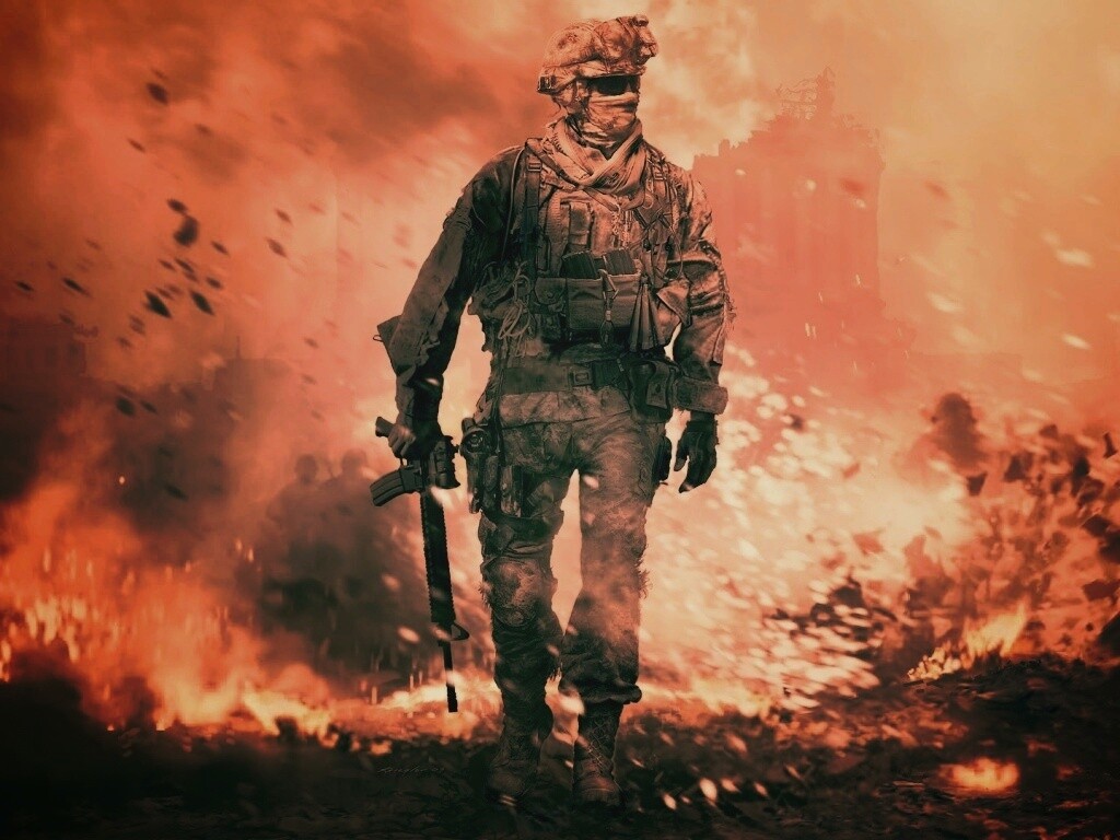 Солдат из modern warfare 2 обои