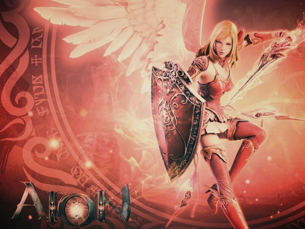 Ангел с мечом и щитом обои