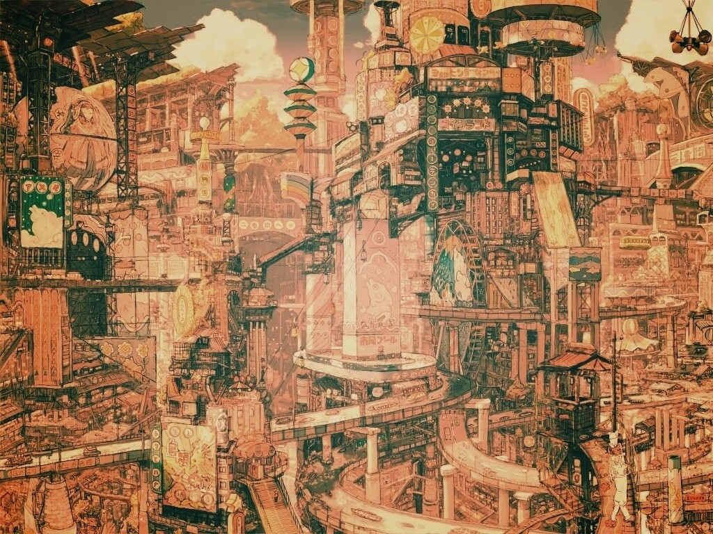 Город будущего обои