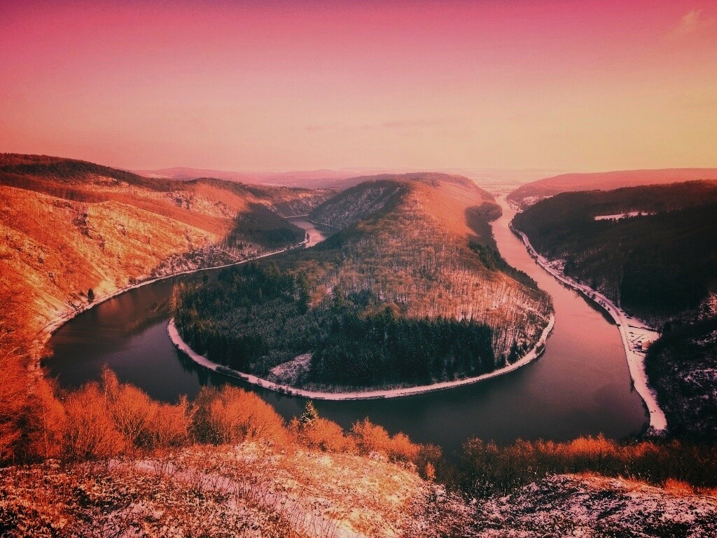 Изгиб реки обои