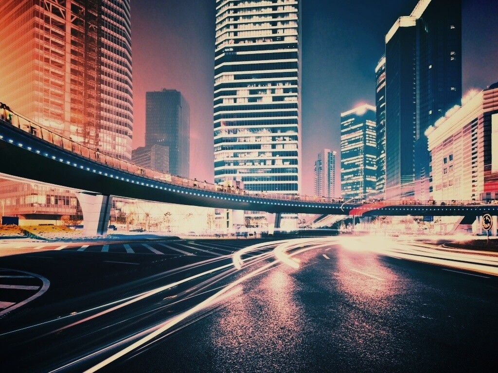 Ночной мегаполис обои