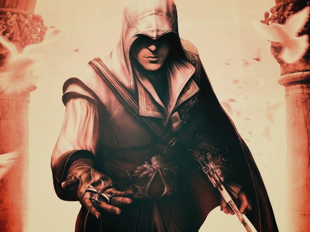 Ассасин с крестом обои