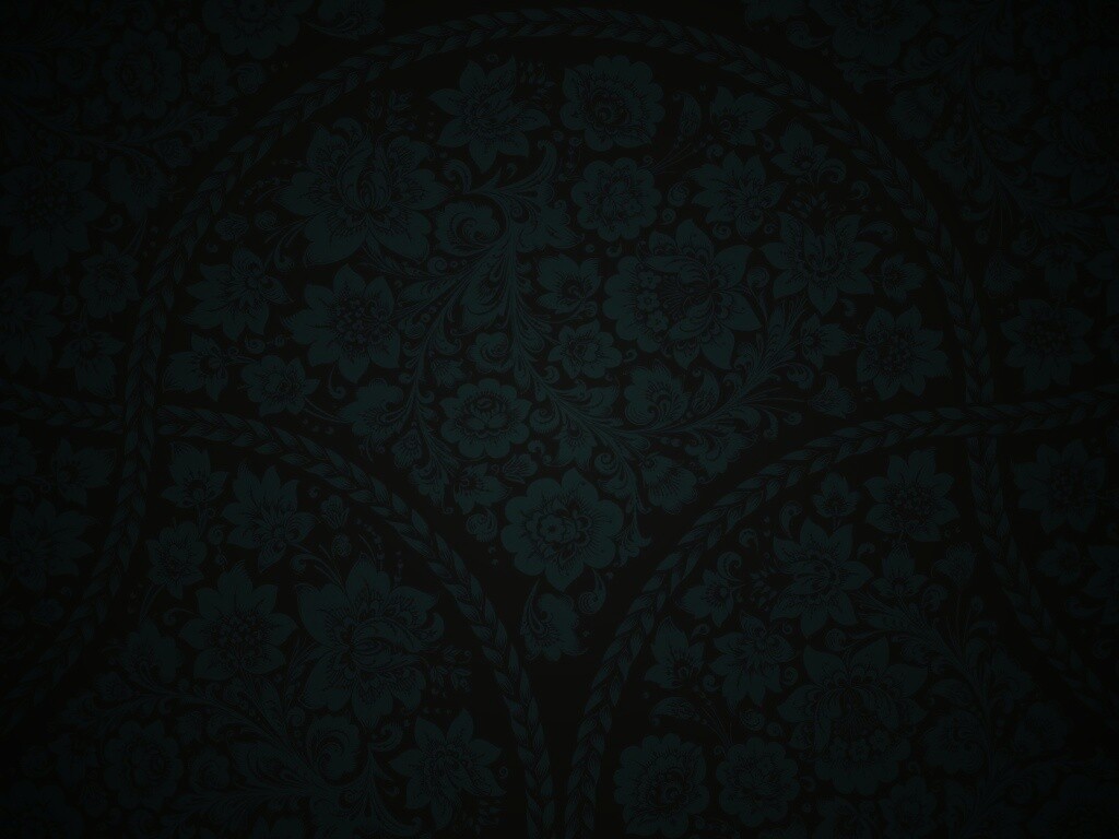 Черный цветастый узор под хохлому обои
