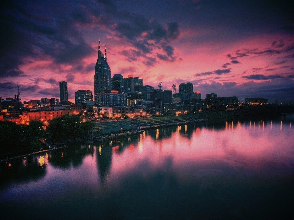 Ночной город обои