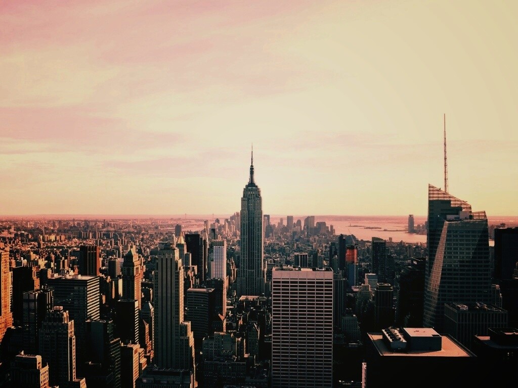 Вид на Нью-Йорк обои