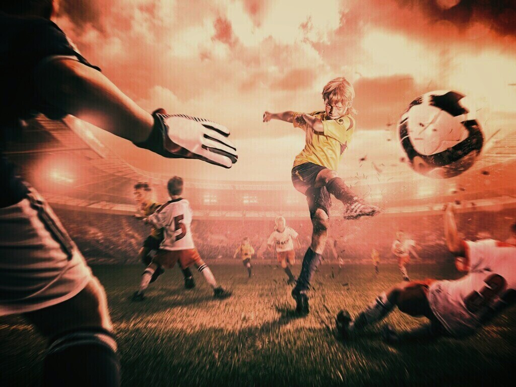 Игра в футбол обои