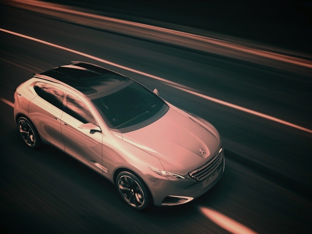 Концепт пежо на трассе обои