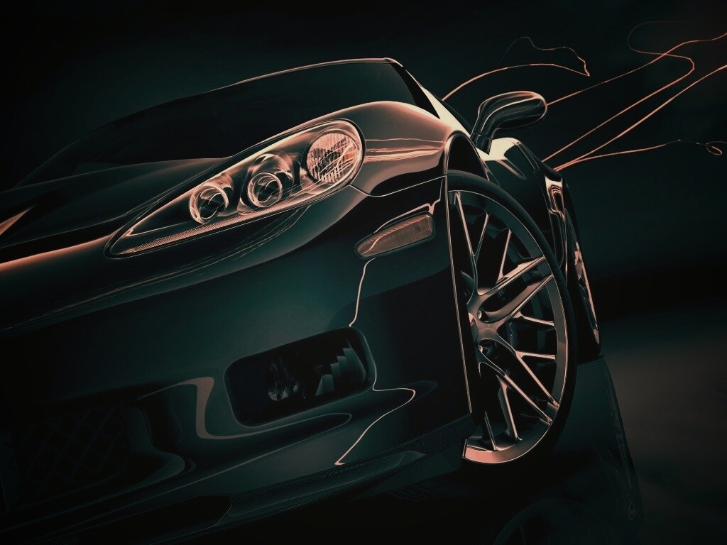 Чёрное авто обои