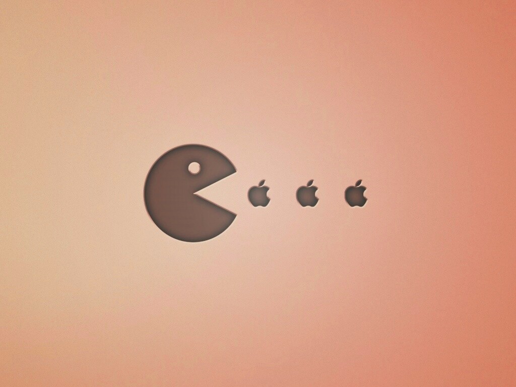 Пэкмен против Apple обои