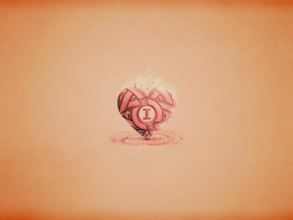 Креативное минималистичное сердце обои