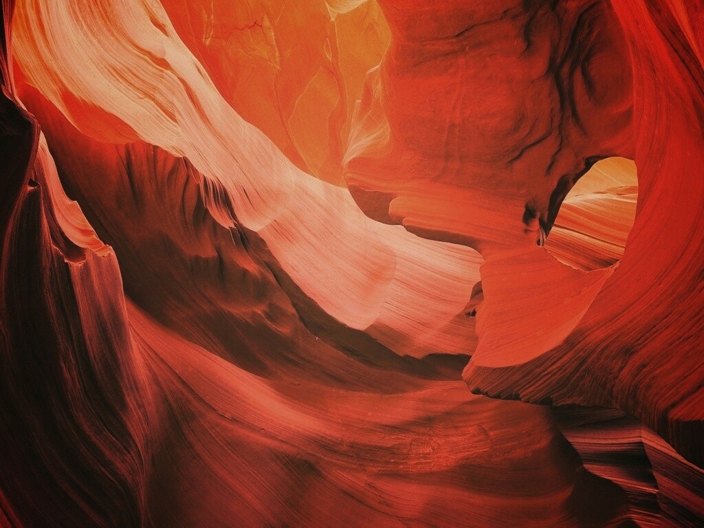 Оранжевая пещера обои
