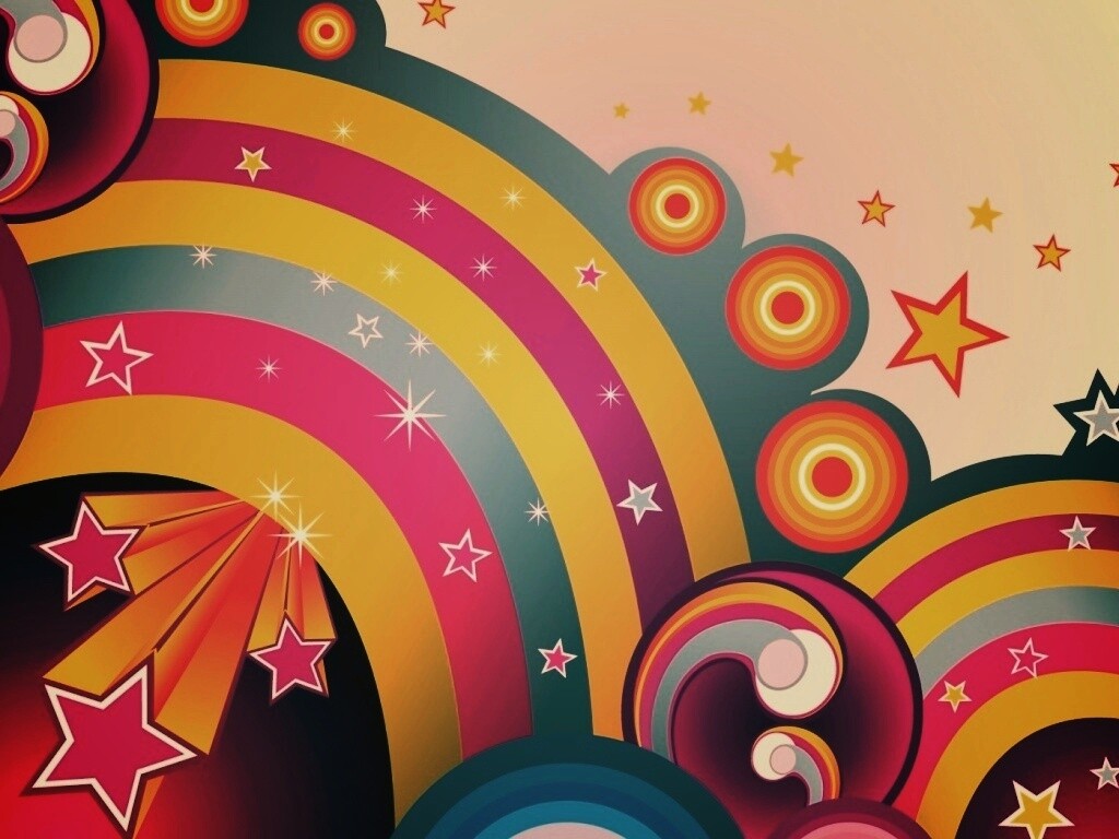Векторные радуги обои