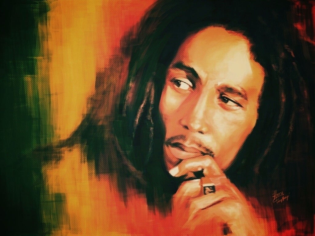 Портет Боба Марли обои