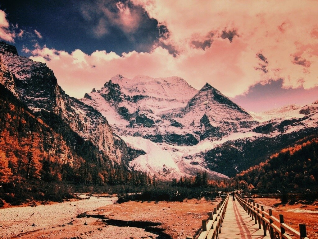 Дорога в горы обои