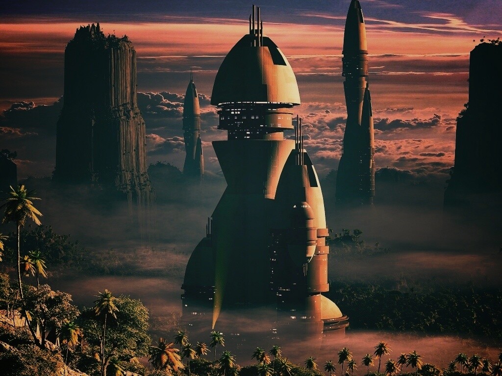 Город будущего обои