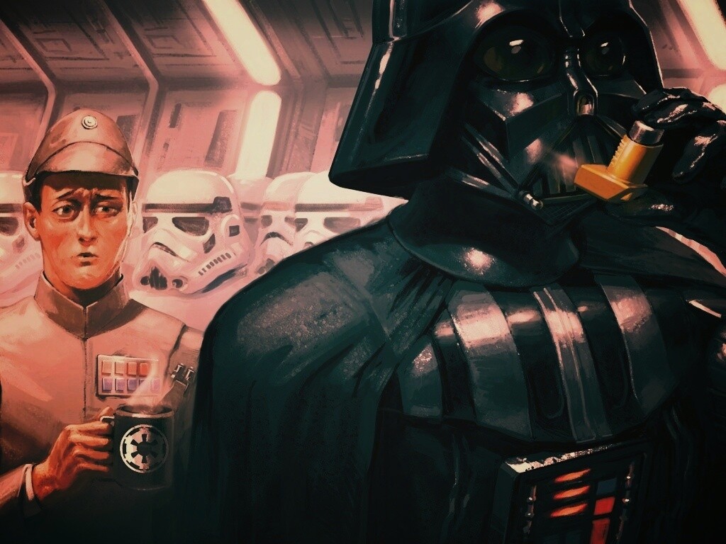 Дарт Вейдер с ингалятором обои