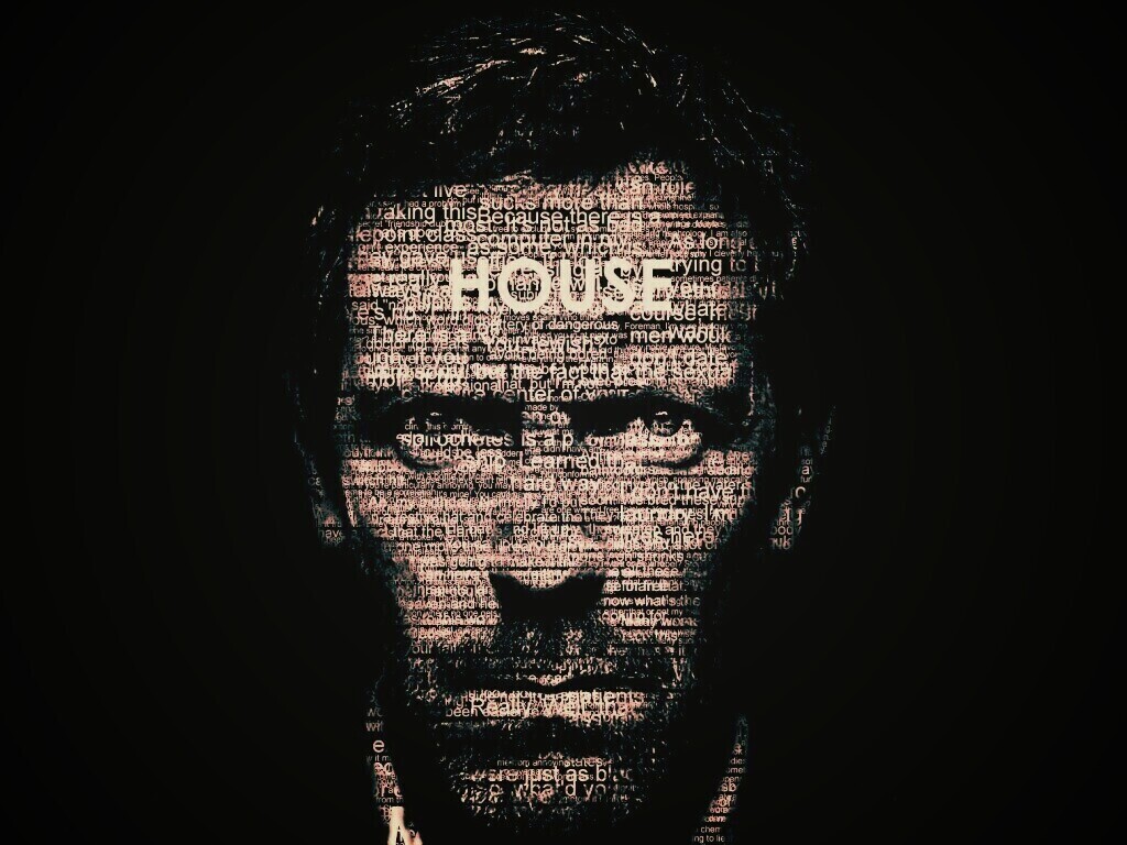 Хаус типографика обои