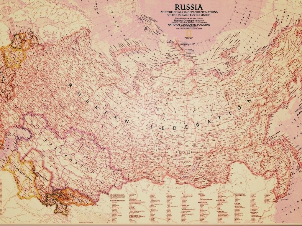 Карта России обои