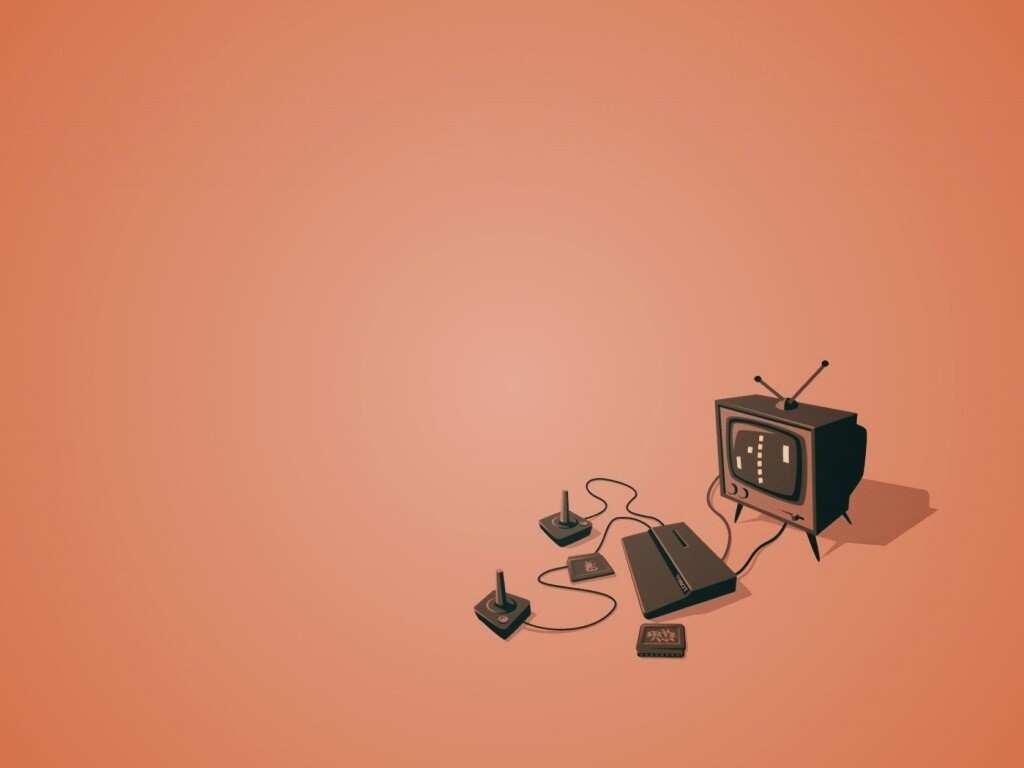 Приставка и телевизор обои
