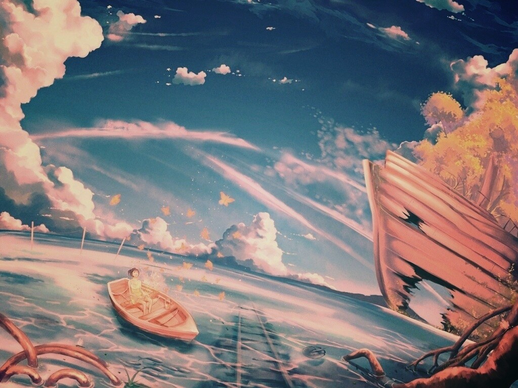 В лодке обои