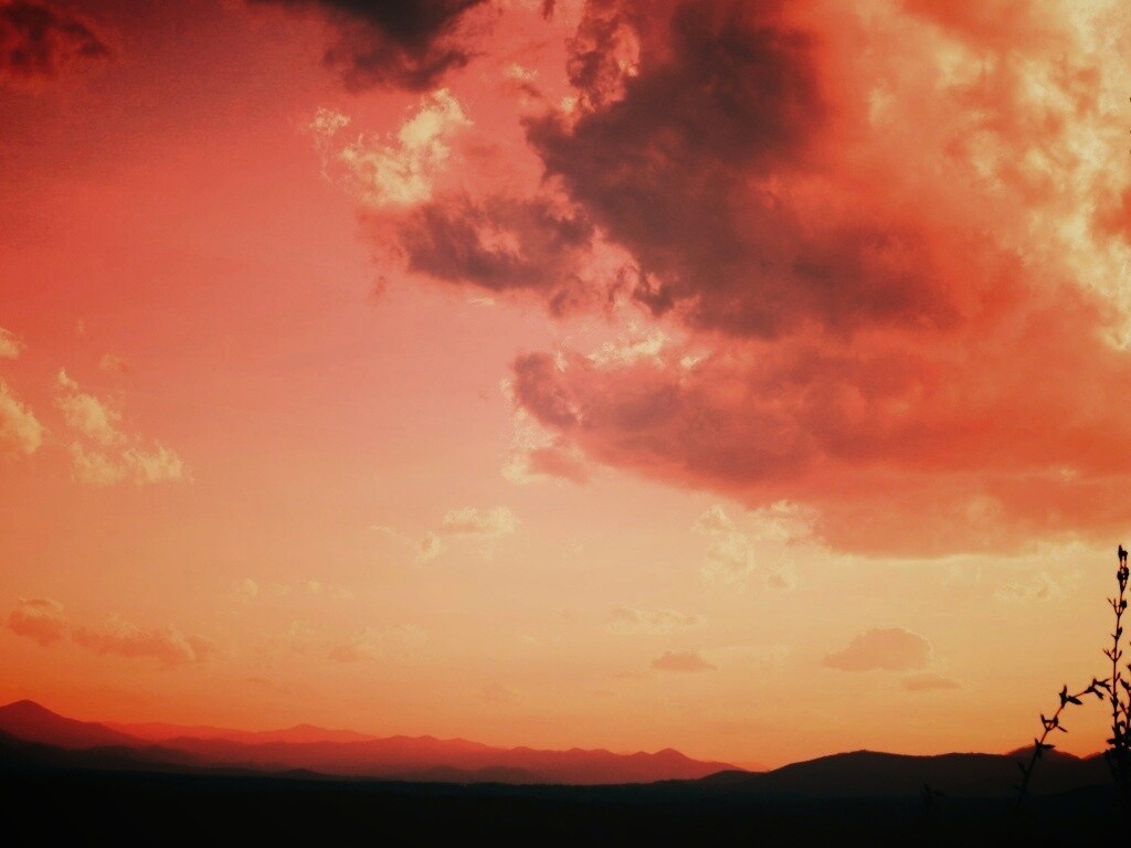 Горный закат обои