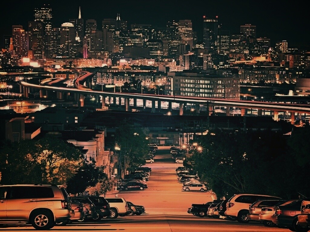 Вечерний город обои