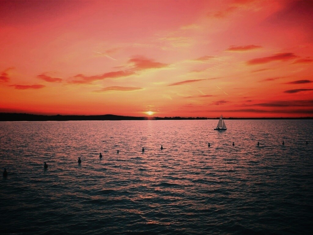 Морской закат обои