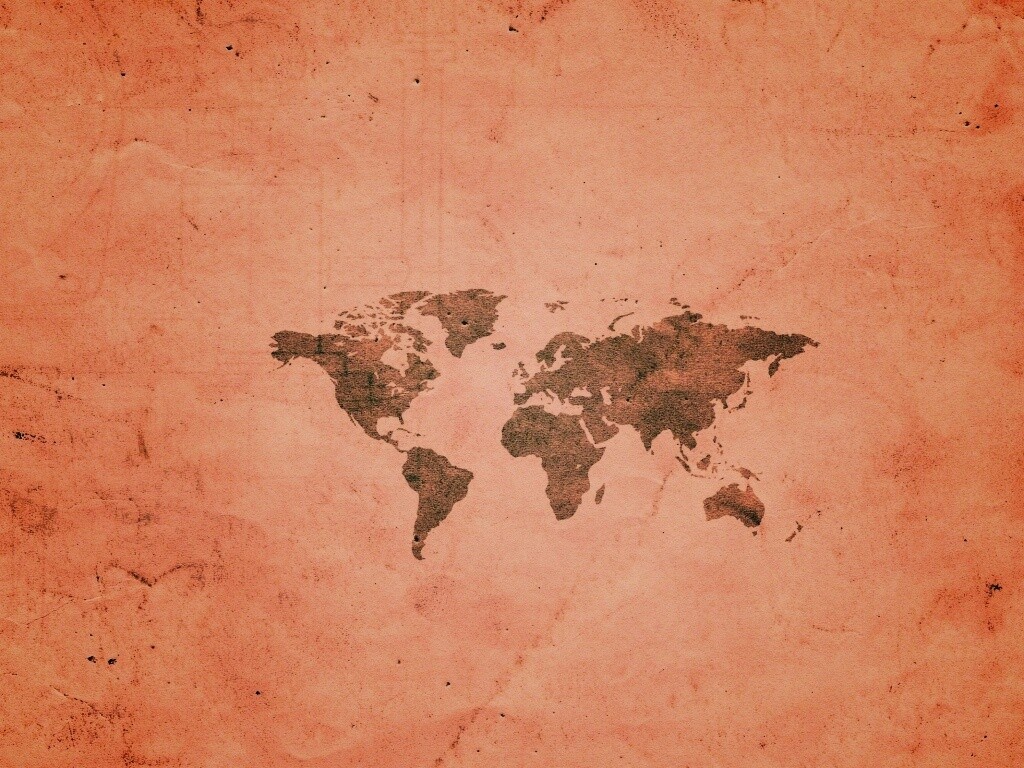 Карта мира на старой бумаге обои
