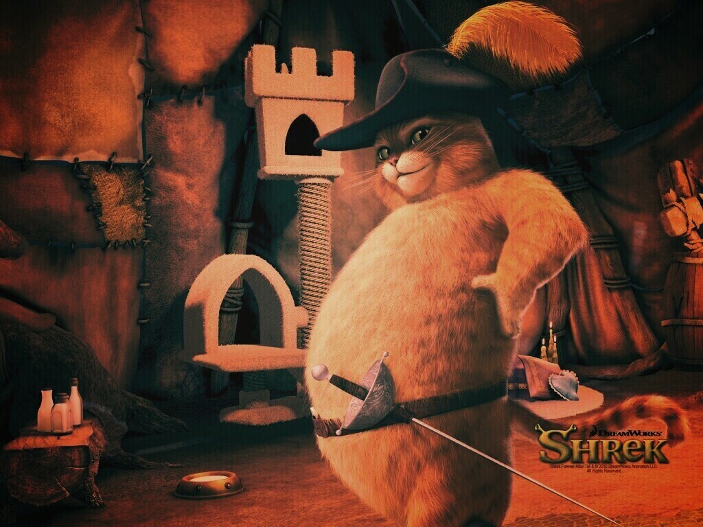 Кот в сапогах из Шрека обои