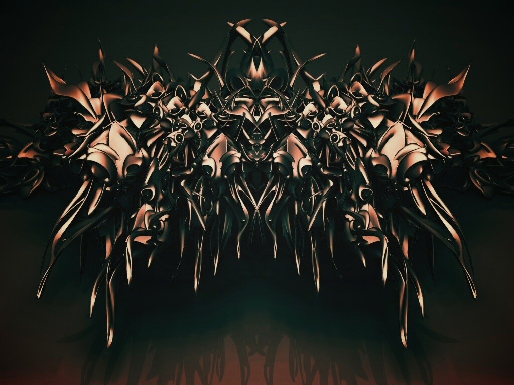 Страшная трехмерная абстракция обои