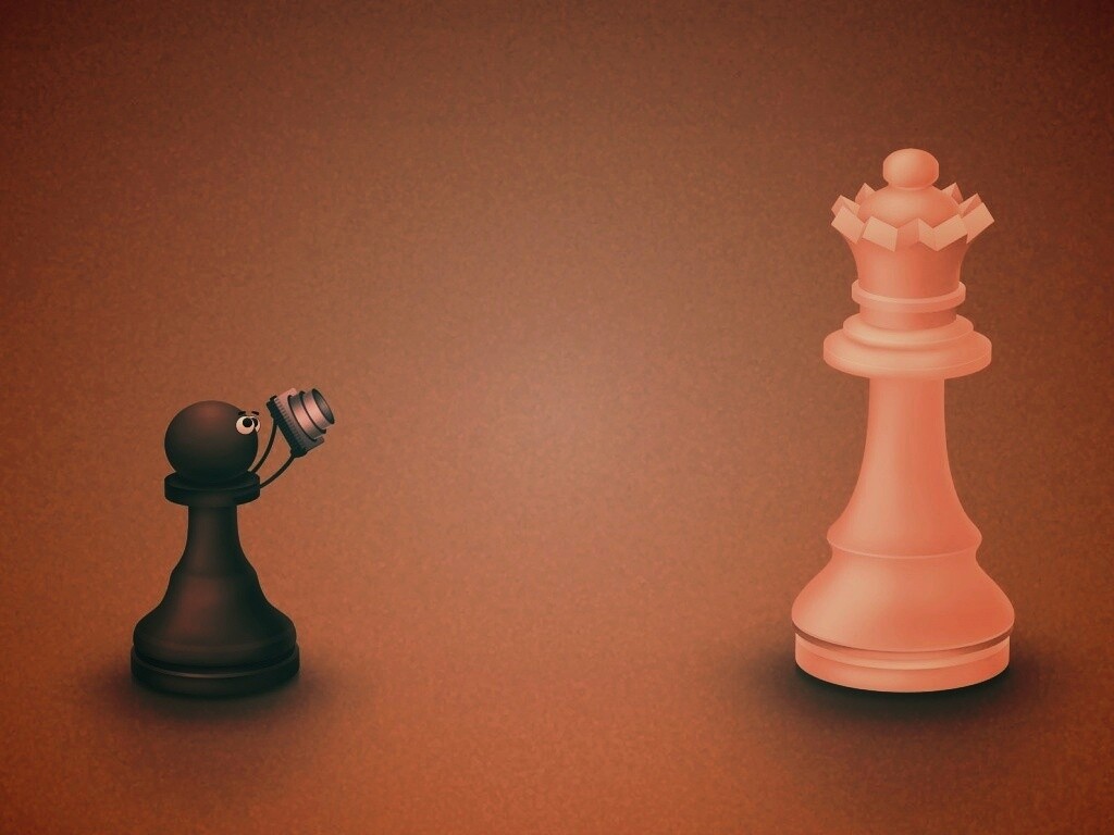 Пешка фотографирует короля обои