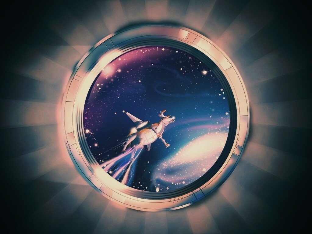 Космическая корова обои