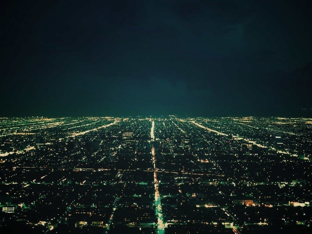 Вид на город с высоты обои