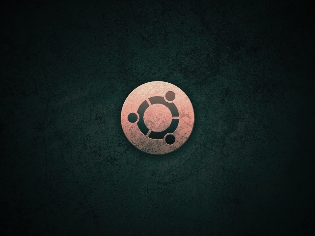 Логотип убунту из металла обои