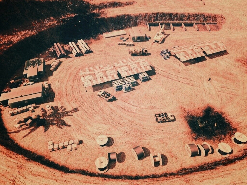 Вид на карьер из Crysis обои