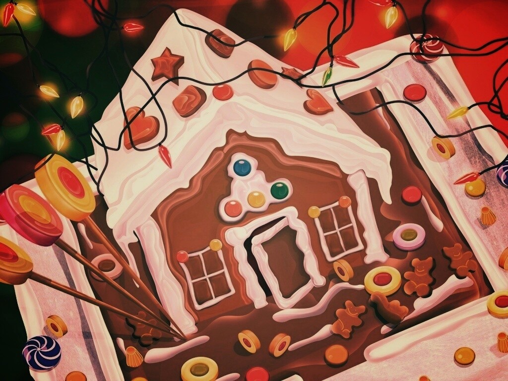 Пряничный домик обои